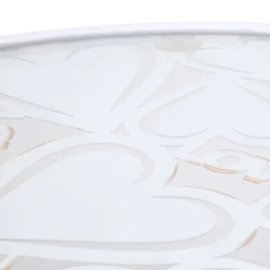 Tavolino da Salotto Bianco Trasparente set da 2 Forma Rotondo 43x43x60h cm, Colore Ripiano Trasparente - Chamba