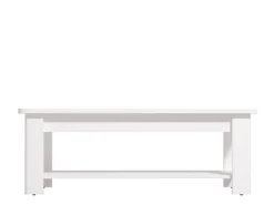 Tavolino da Salotto Bianco un Vano Forma Rettangolare 45x30x52h cm, Materiale Piano in Legno Nobilitato - Vocca