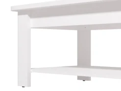 Tavolino da Salotto Bianco un Vano Forma Rettangolare 45x30x52h cm, Materiale Piano in Legno Nobilitato - Vocca