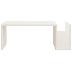 Tavolino da Salotto Bianco un Vano Forma Rettangolare 90.5x50.5x41.5h cm, Materiale Piano in Legno Nobilitato - Piraino