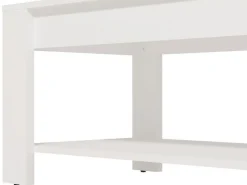Tavolino da Salotto Bianco un Vano Forma Rettangolare 90x49.5x45.5h cm, Materiale Piano in Legno Nobilitato - Signa