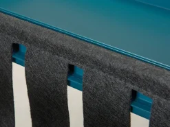Tavolino da Salotto blu Forma Quadrata Materiale Piano in Metallo 35x40x35h cm, Colore Ripiano blu - Limana