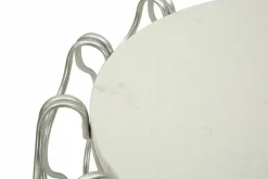 Tavolino da salotto circolare argento 47x47x61h cm - Castelli