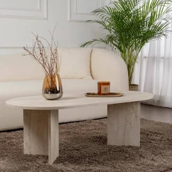 Tavolino da salotto Elain, 119x60 h40 cm, Beige