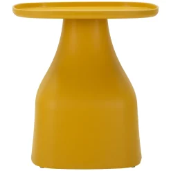 Tavolino da Salotto Giallo Adatto per Indoor/outdoor Angoli Arrotondati Forma Rettangolare 48x48x50h cm, Colore Ripiano Giallo - Midelt