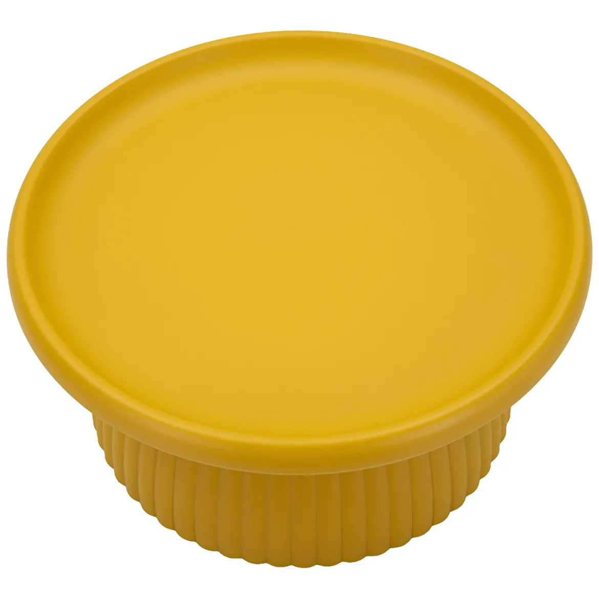 Tavolino da Salotto Giallo Senape Adatto per Indoor/outdoor Forma Rotondo 71x35x71h cm, Colore Ripiano Giallo - Kampot