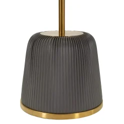 Tavolino da Salotto Grigio oro Forma Rotondo Colore Ripiano Grigio 43x35x43h cm, Materiale Struttura in Plastica - Kep