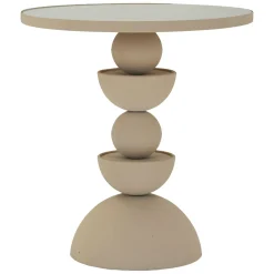 Tavolino da Salotto Grigio Tortora un Vano Forma Ovale 100x45x51h cm, Sfumatura Colore Ripiano Tortora - Verzate