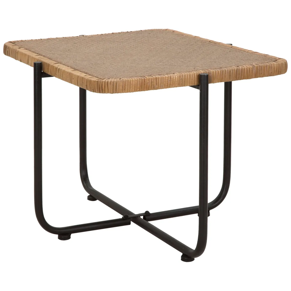 Tavolino da Salotto Marrone Nero con Ruote Forma Rotondo 57x65x71h cm, Colore Ripiano Trasparente - TamDao