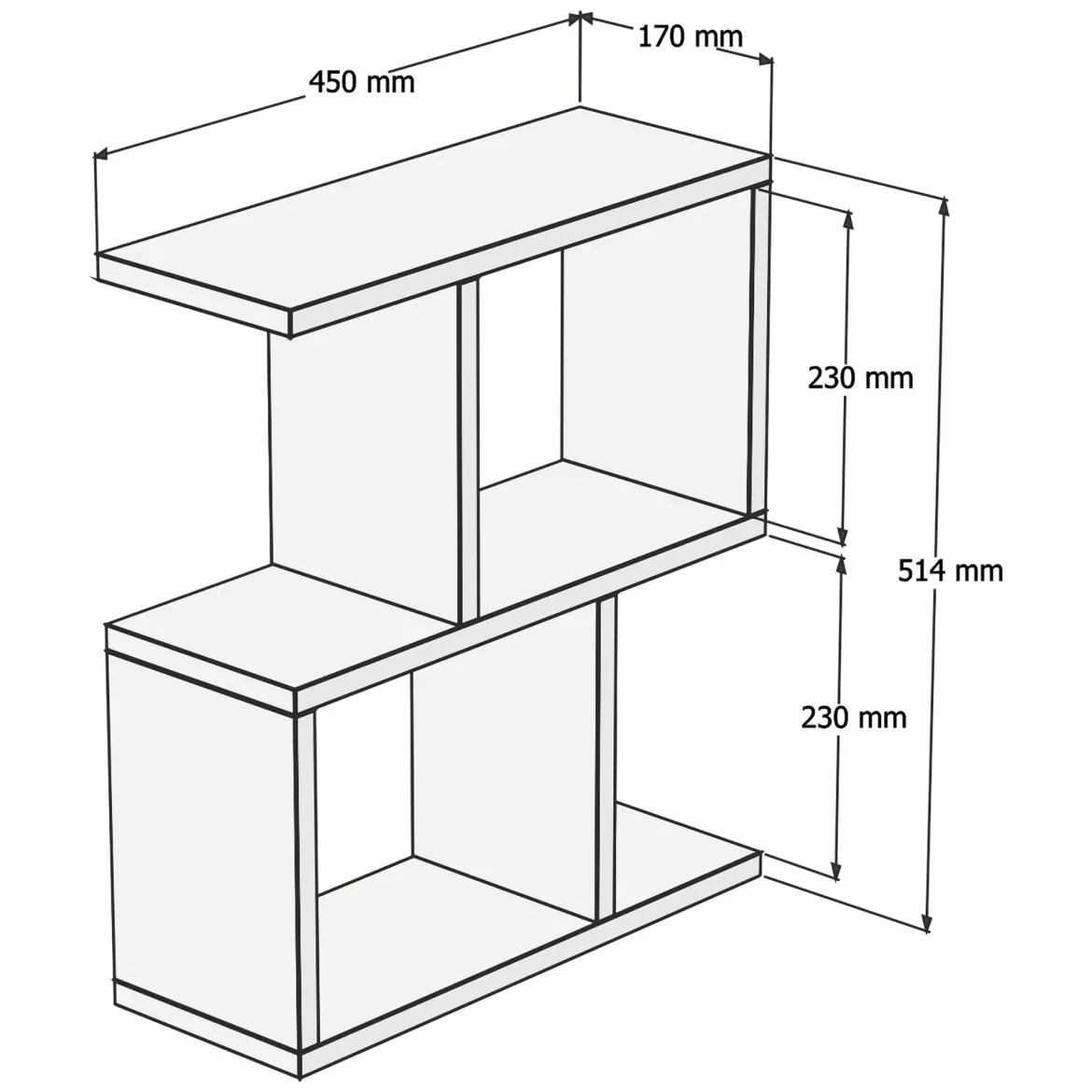 Tavolino da Salotto Marrone Noce 2 Vani Forma Rettangolare 45x17x51h cm, Sfumatura Colore Ripiano Noce - Flero