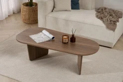 Tavolino da Salotto Marrone Noce Forma Rettangolare Materiale Piano in Legno Nobilitato 119x60x40h cm, Colore Ripiano Marrone - Turate