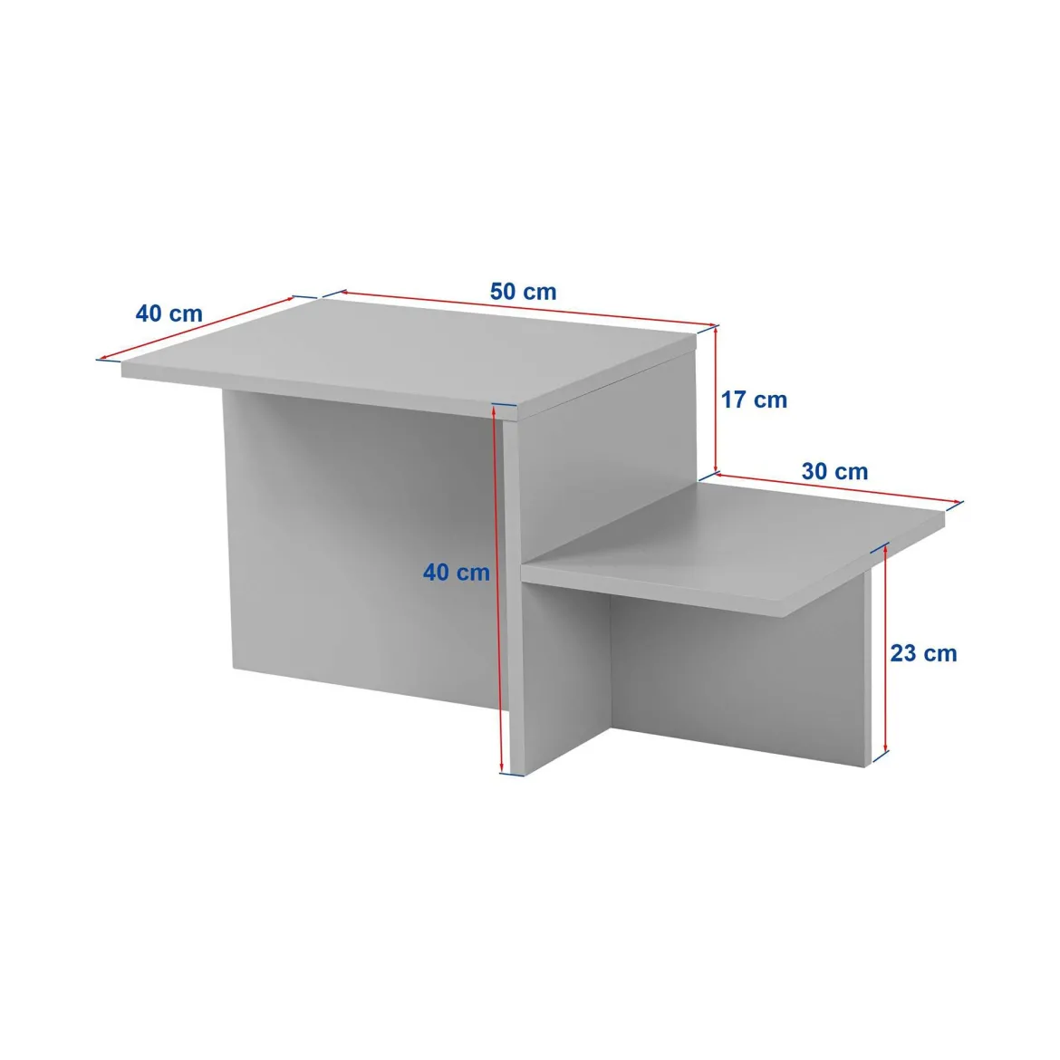 Tavolino da Salotto Marrone Noce Forma Rettangolare Materiale Piano in Legno Nobilitato 80x40x40h cm, Colore Ripiano Marrone - Lomagna
