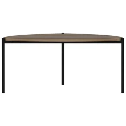 Tavolino da Salotto Marrone Noce Nero con Piedini 3 Vani 90x60x40h cm, Forma Rettangolare - Dogliani