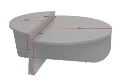 Tavolino da Salotto Marrone Pino Peso Massimo Supportato 15 kg Forma Rettangolare 90x60x35h cm, Sfumatura Colore Ripiano Pino - Mansue