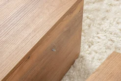 Tavolino da Salotto Marrone Pino Peso Massimo Supportato 15 kg Forma Rettangolare 90x60x35h cm, Sfumatura Colore Ripiano Pino - Mansue