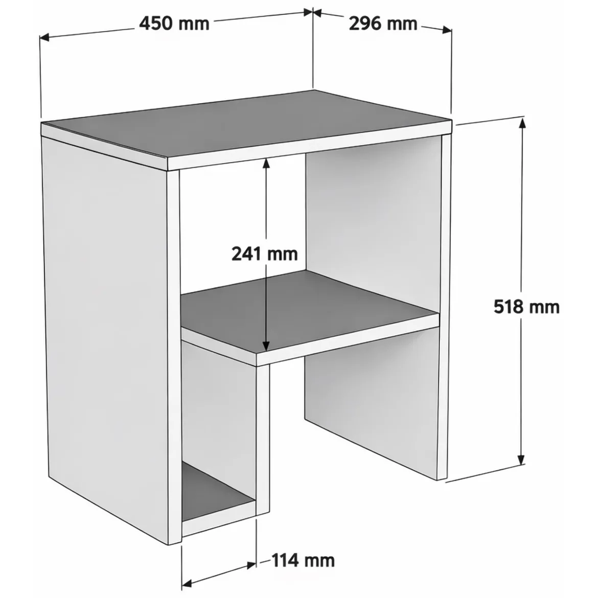 Tavolino da Salotto Marrone Rovere 2 Vani Forma Rettangolare 45x30x52h cm, Sfumatura Colore Ripiano Rovere - Vocca