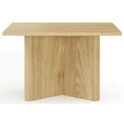 Tavolino da Salotto Marrone Rovere Forma Quadrato Colore Ripiano Marrone 80x80x49h cm, Sfumatura Colore Struttura Rovere - Kasinaba