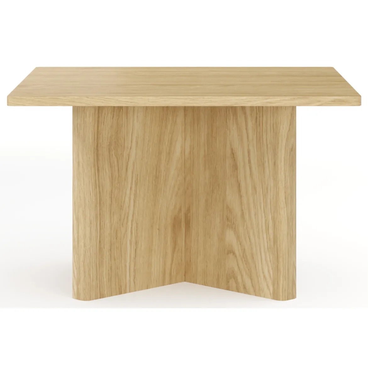 Tavolino da Salotto Marrone Rovere Forma Quadrato Colore Ripiano Marrone 80x80x49h cm, Sfumatura Colore Struttura Rovere - Kasinaba