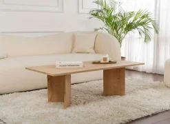 Tavolino da Salotto Marrone Rovere Forma Rettangolare Materiale Piano in Legno Nobilitato 119x60x40h cm, Colore Ripiano Marrone - Turate