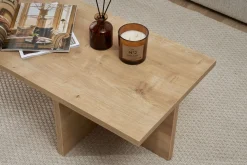 Tavolino da Salotto Marrone Rovere Forma Rettangolare Materiale Piano in Legno Nobilitato 120x45x30h cm, Colore Ripiano Marrone - Marmorito