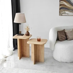 Tavolino da Salotto Marrone Rovere Nero 3 Vani Forma Rettangolare 120x60x53h cm, Colore Ripiano Marrone - Karaseso