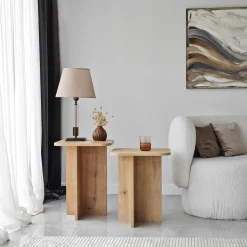 Tavolino da Salotto Marrone Rovere Nero 3 Vani Forma Rettangolare 120x60x53h cm, Colore Ripiano Marrone - Karaseso