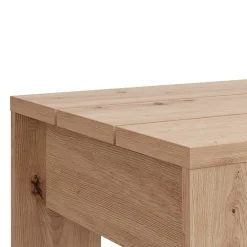 Tavolino da Salotto Marrone Rovere Nodi Forma Rettangolare Materiale Piano in Legno Nobilitato 120x45x30h cm, Colore Ripiano Marrone - Marmorito