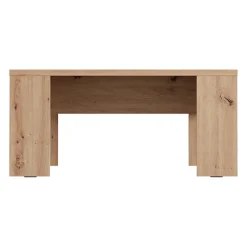 Tavolino da Salotto Marrone Rovere Nodi Forma Rettangolare Materiale Piano in Legno Nobilitato 120x45x30h cm, Colore Ripiano Marrone - Marmorito
