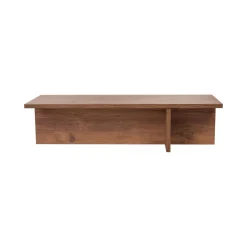 Tavolino da Salotto Marrone Rovere Nodi Forma Rettangolare Materiale Piano in Legno Nobilitato 120x45x30h cm, Colore Ripiano Marrone - Marmorito