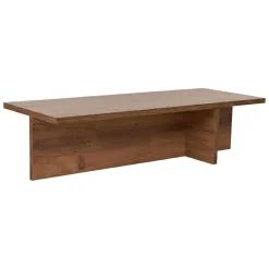 Tavolino da Salotto Marrone Rovere Nodi Forma Rettangolare Materiale Piano in Legno Nobilitato 120x45x30h cm, Colore Ripiano Marrone - Marmorito