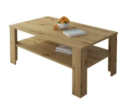 Tavolino da Salotto Marrone Rovere Nodi un Vano Forma Rettangolare 110x65x47h cm, Sfumatura Colore Ripiano Rovere Nodi - Rora