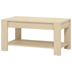 Tavolino da Salotto Marrone Rovere un Vano Forma Rettangolare 90x49.5x45.5h cm, Sfumatura Colore Ripiano Rovere - Signa