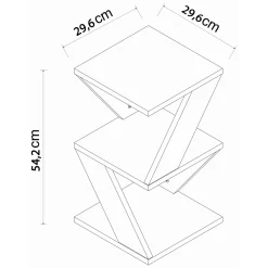 Tavolino da Salotto Nero Antracite Effetto Fume Forma Rettangolare 80x80x40h cm, Materiale Struttura in Vetro - Gran