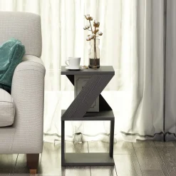 Tavolino da Salotto Nero Antracite Effetto Fume Forma Rettangolare 80x80x40h cm, Materiale Struttura in Vetro - Gran