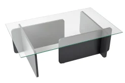 Tavolino da Salotto Nero Antracite Portariviste Forma Rettangolare 80x80x40h cm, Sfumatura Colore Struttura Antracite - Gran