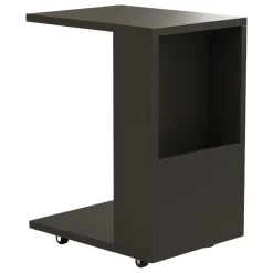 Tavolino da Salotto Nero Antracite oro 2 Cassetti con Piedini 97x60x44h cm, un Vano - Karo