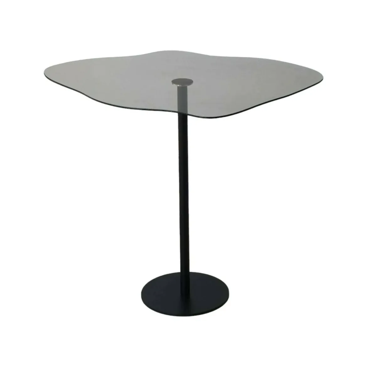Tavolino da Salotto Nero Effetto Fume Forma Fantasia 60x45x50h cm, Sfumatura Colore Ripiano Fume - Mensa