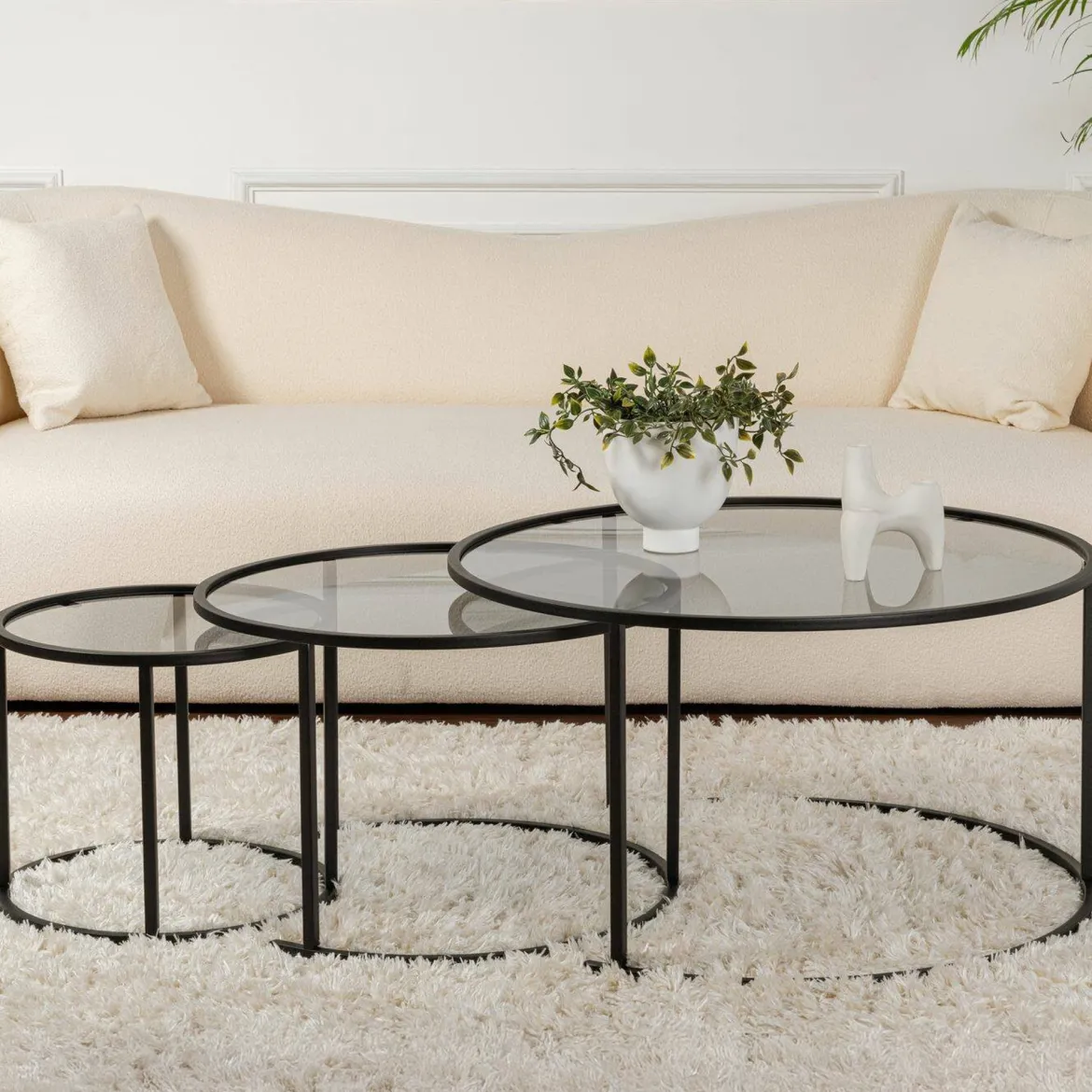 Tavolino da Salotto Nero Forma Ovale Materiale Piano in Legno Nobilitato 120x65x40h cm, Colore Ripiano Nero - Parona