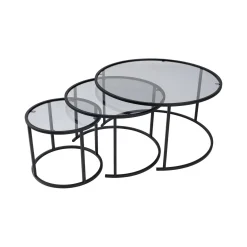 Tavolino da Salotto Nero Forma Ovale Materiale Piano in Legno Nobilitato 120x65x40h cm, Colore Ripiano Nero - Parona