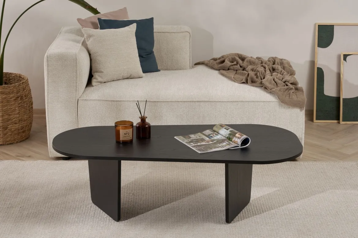 Tavolino da Salotto Nero Forma Quadrata Materiale Piano in Vetro 55x55x36h cm, Colore Ripiano Trasparente - Giacinta