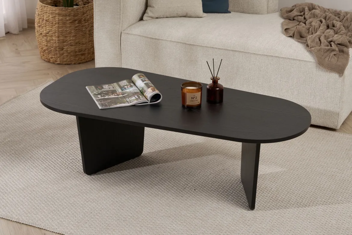 Tavolino da Salotto Nero Forma Quadrata Materiale Piano in Vetro 55x55x36h cm, Colore Ripiano Trasparente - Giacinta
