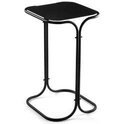 Tavolino da Salotto Nero Forma Quadrato Materiale Piano in Metallo 45x45x52h cm, Colore Ripiano Nero - Lorsica