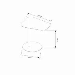 Tavolino da salotto Niccone, 50x38 h50 cm, Panna