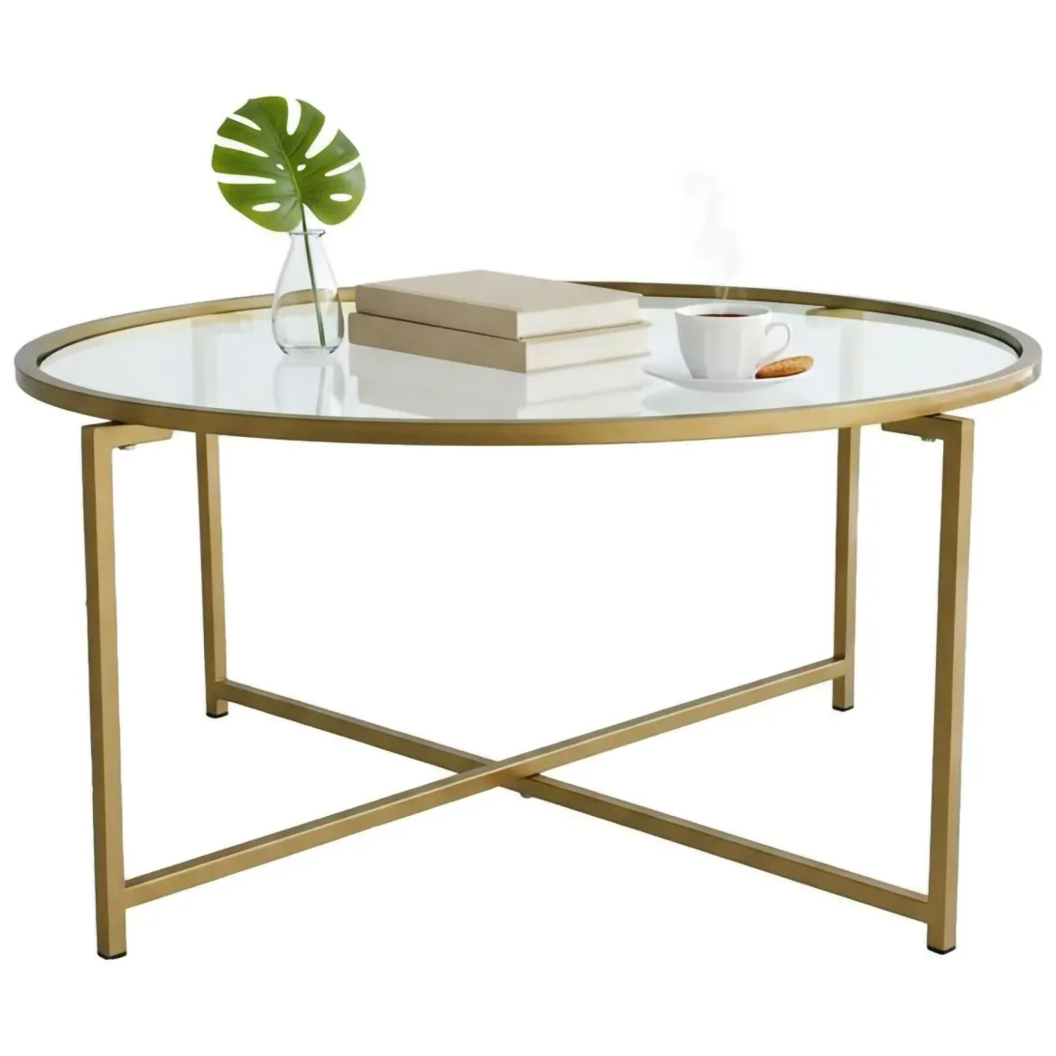 Tavolino da Salotto oro Cassetti 83x83x40h cm, Vani - Ecaterina