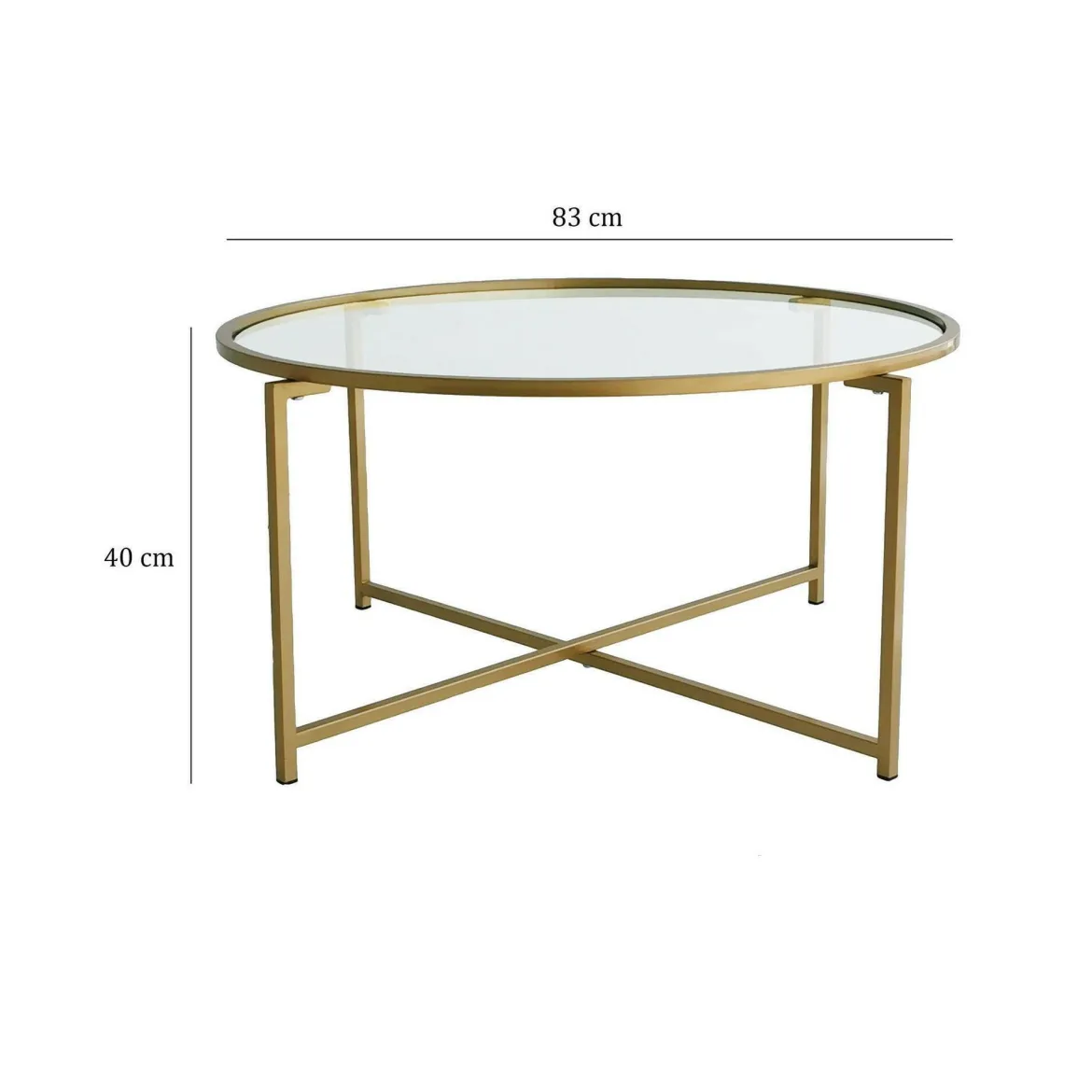 Tavolino da Salotto oro Cassetti 83x83x40h cm, Vani - Ecaterina