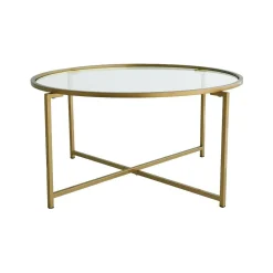 Tavolino da Salotto oro Cassetti 83x83x40h cm, Vani - Ecaterina