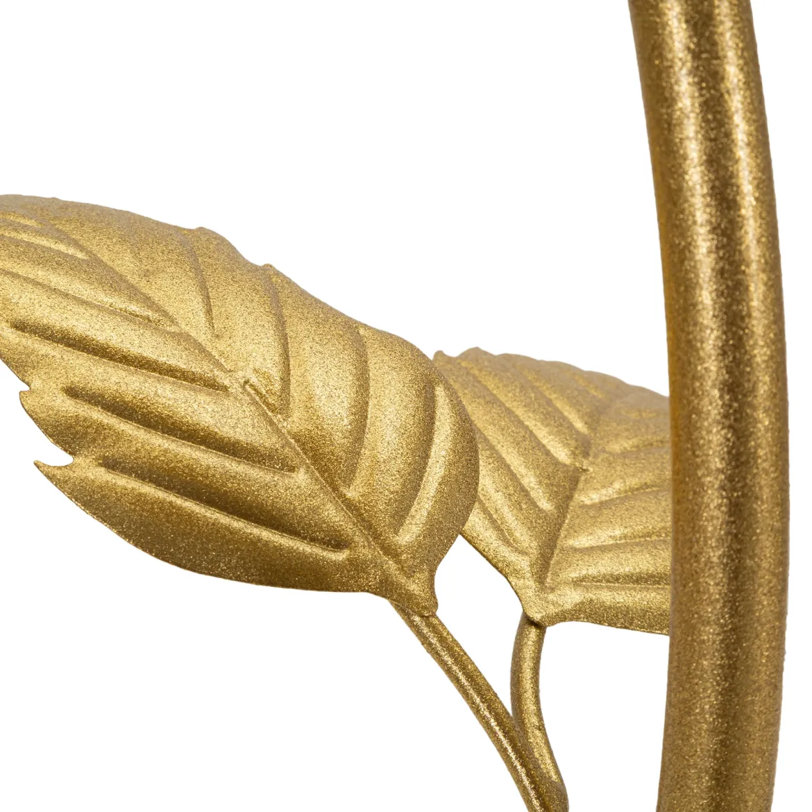 Tavolino da Salotto oro Trasparente 3 Ripiani Forma Rotondo 54x54x70h cm, Colore Ripiano Trasparente - Fana