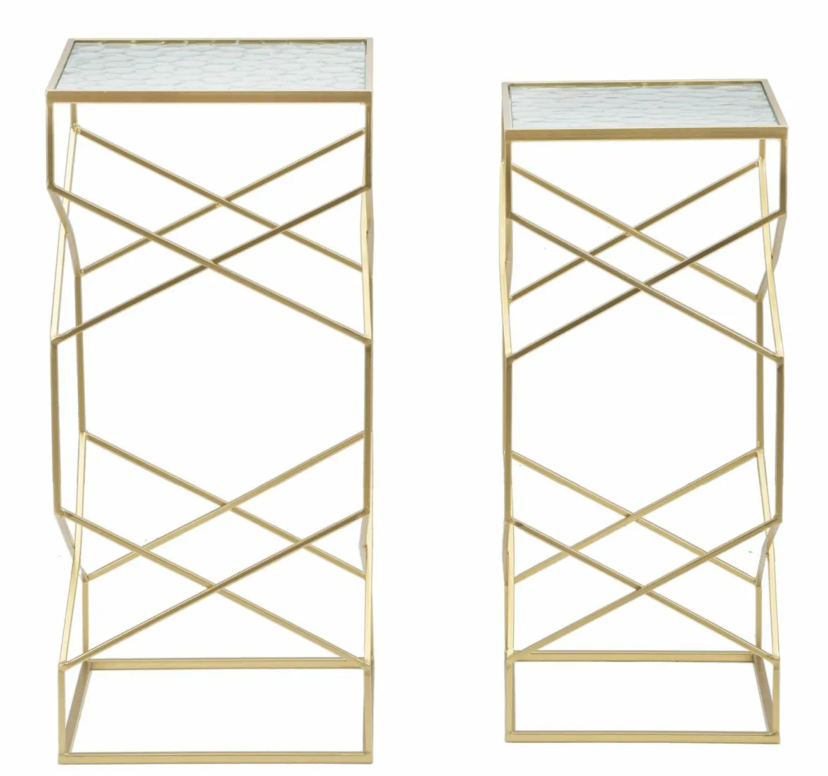 Tavolino da salotto quadrato oro 31x31x68h cm - George