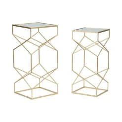 Tavolino da salotto quadrato oro 31x31x68h cm - George