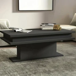 Tavolino da salotto rettangolare antracite 100x55x42h cm - Iside